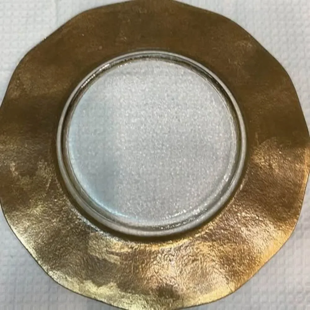 Gold Rimmed Glass Charger Plate